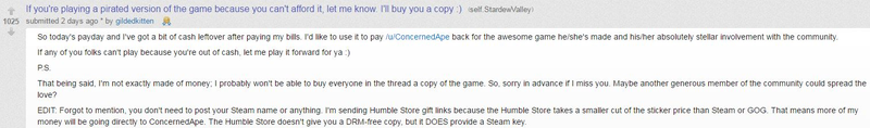Illustration for article titled Stardew Valley Players Fight Piracy By Buying Pirates The Game